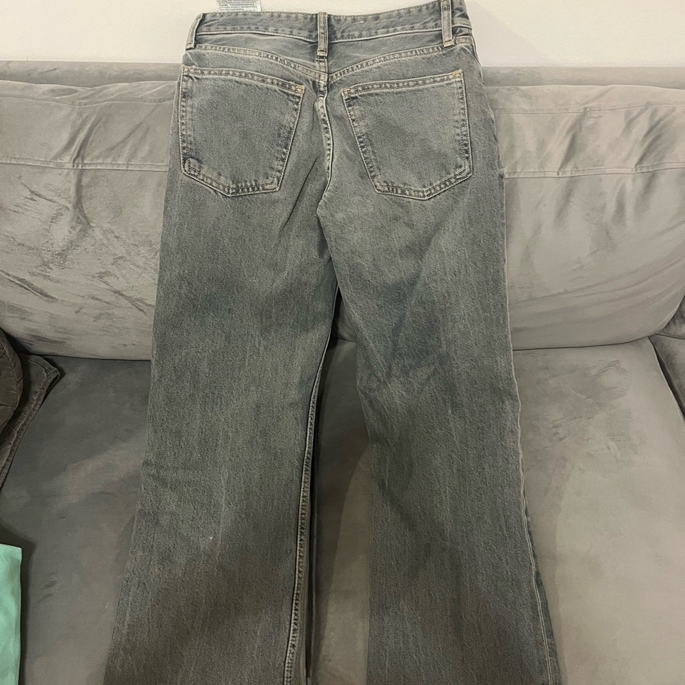 Zara Gray Straight Leg Jeans